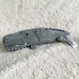 H&M Home Alligator Gray Baby Plush Rattle Embroidered Eyes 9" Crocodile